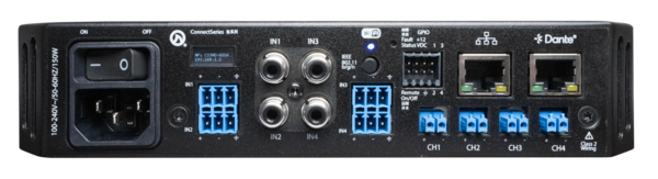 4CH HALF RACK SMART AMP 30W-4OHM, 8OHM, 70V/100V P/CH, DANTE